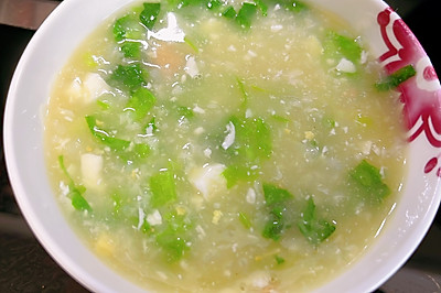 养胃咸蛋蔬菜粥
