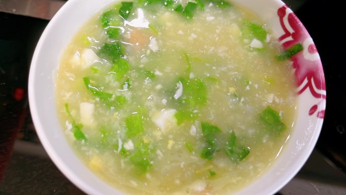 养胃咸蛋蔬菜粥