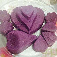 椰香爱心紫薯饼的做法图解5