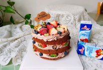 #安佳新年聚会食谱#草莓巧克力裸蛋糕的做法