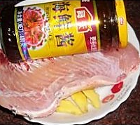 海鲜酱焖黄豆鱼腩的做法图解2