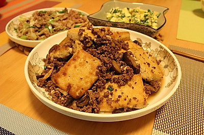 香菇肉沫煎豆腐