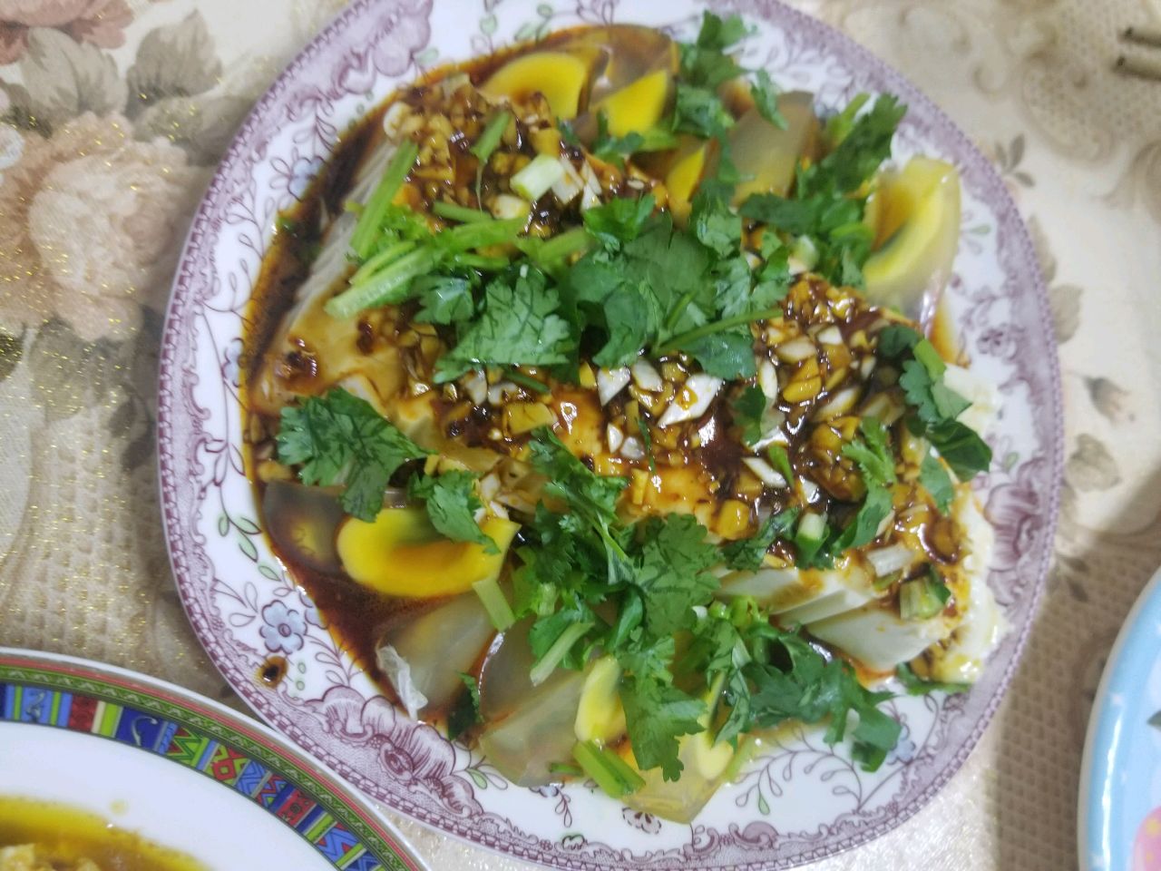 Tofu with preserved egg