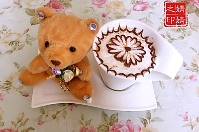 咖啡拉花：雏菊