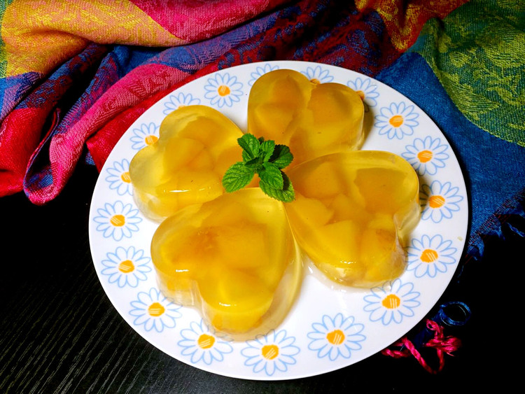 黄桃果冻的做法