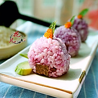 三文鱼牛油果蓝莓饭团#福临门创意米厨#的做法图解9