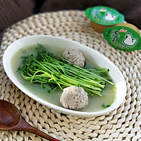 上汤肉丸豌豆苗的做法图解7