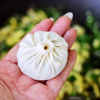 #母亲节，给妈妈做道菜#薄皮韭菜鸡蛋蒸饺的做法图解13