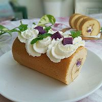 紫薯奶油蛋糕卷#跨界烤箱，探索味来#的做法图解17