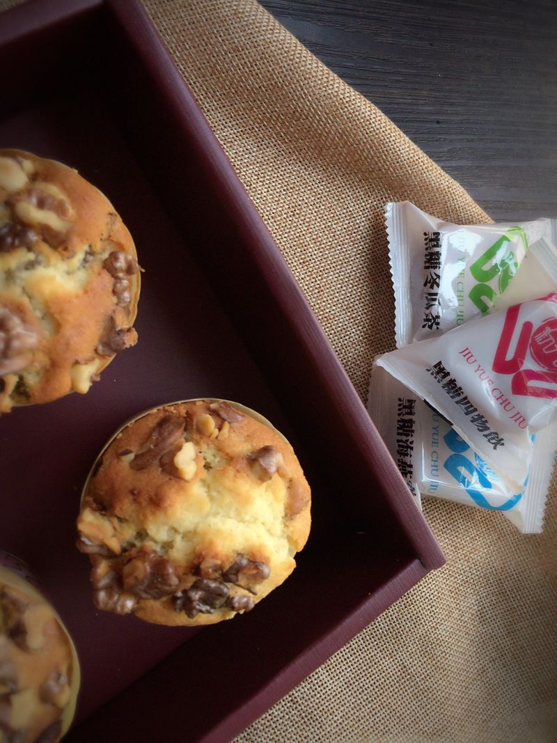 超简单方便的核桃麦芬蛋糕