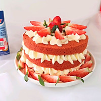 #一口新年味，全家享佳味#红丝绒草莓蛋糕的做法图解22