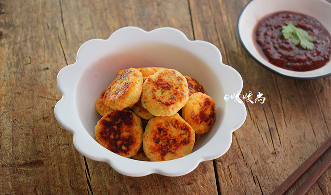 胡萝卜鸡肉饼