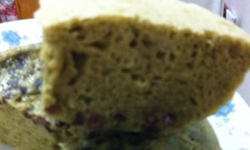 微波炉抹茶红豆蛋糕的做法