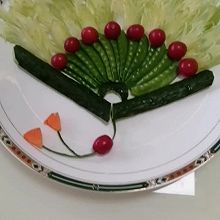 蔬菜拼盘：扇子