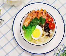 鲜虾板面✧宝宝辅食-早餐的做法