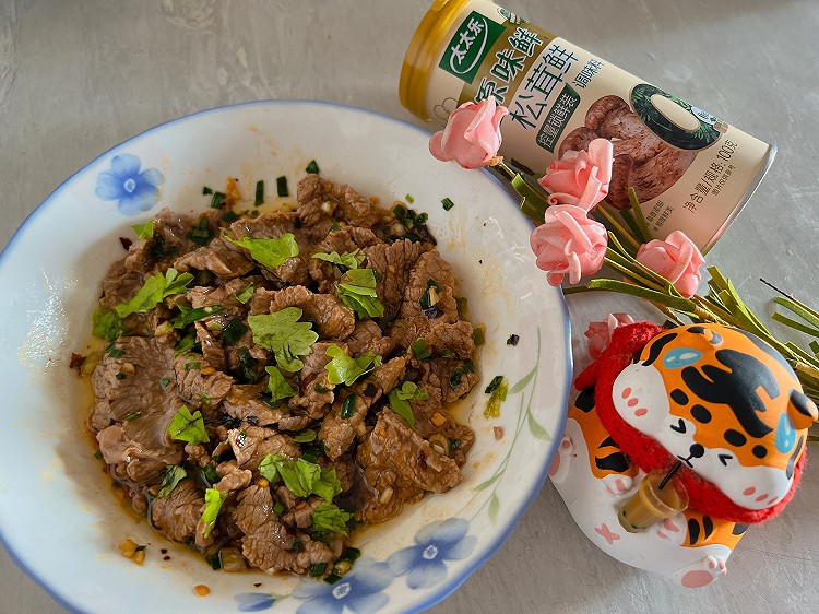 香葱浸牛肉的做法