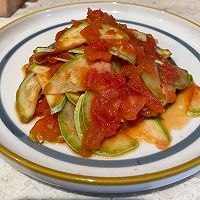 西红柿炒菜瓜的做法图解4