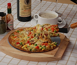香草海鲜薄脆披萨的做法