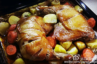 家庭烤箱版土豆鸡腿