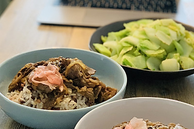 日式肥牛红豆薏米杂饭