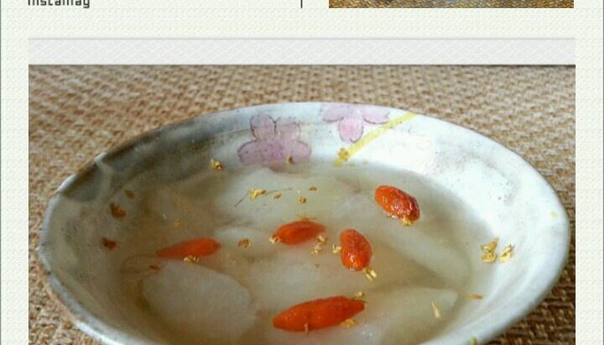 桂花冰糖枸杞炖梨