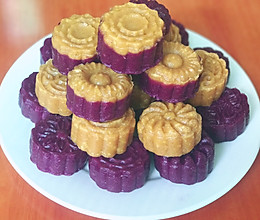 蒸牛奶紫薯、红薯燕麦饼的做法