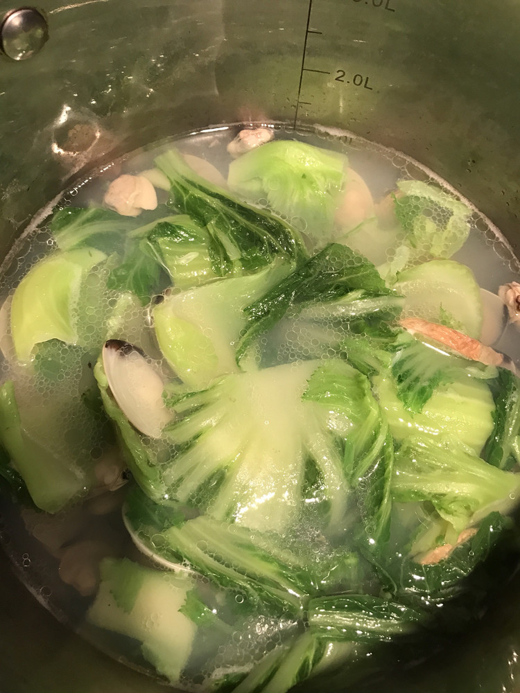 白贝芥菜汤的做法