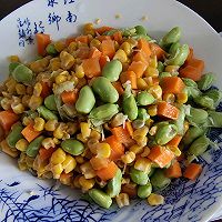 #刘畊宏女孩减脂饮食#虾仁毛豆炒玉米的做法图解2
