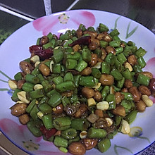 豆角炒花生米