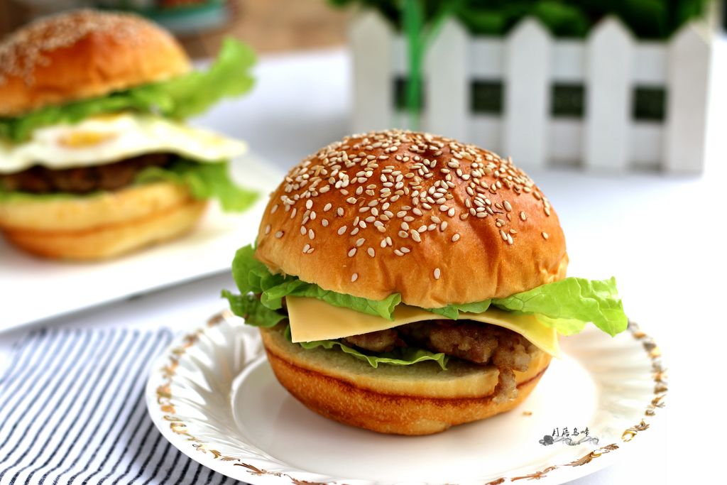 Pork cheeseburger
