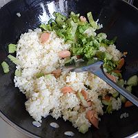 黄瓜火腿焗饭的做法图解5
