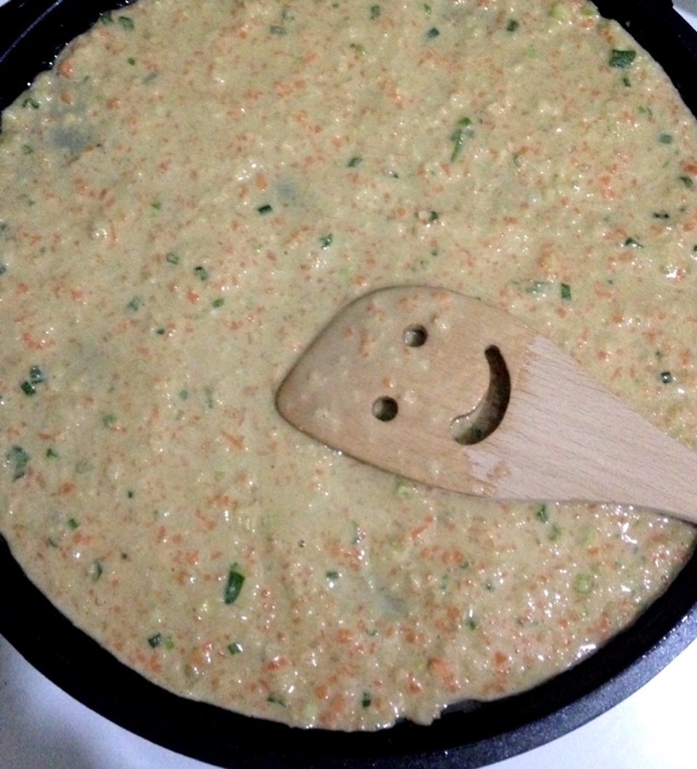 胡萝卜莲藕香葱肉饼的做法图解4