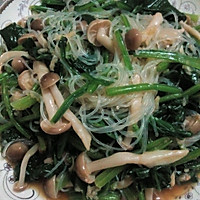 简单凉拌菜儿  蟹味菇、粉丝拌菠菜的做法图解5