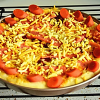 番茄火腿披萨的做法图解8
