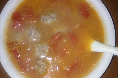 肉圆西红柿汤