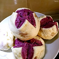 紫薯开花馒头的做法图解8