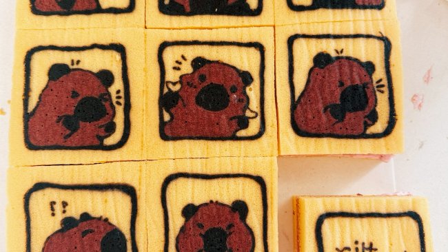 卡皮巴拉手绘蛋糕的做法