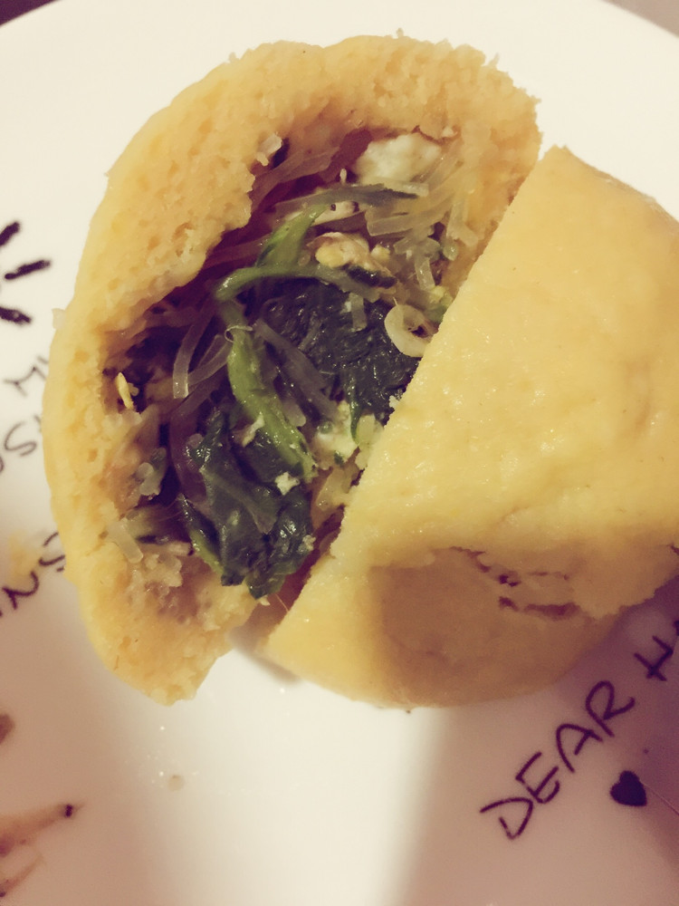 薄皮大馅儿混合玉米面菜团子的做法