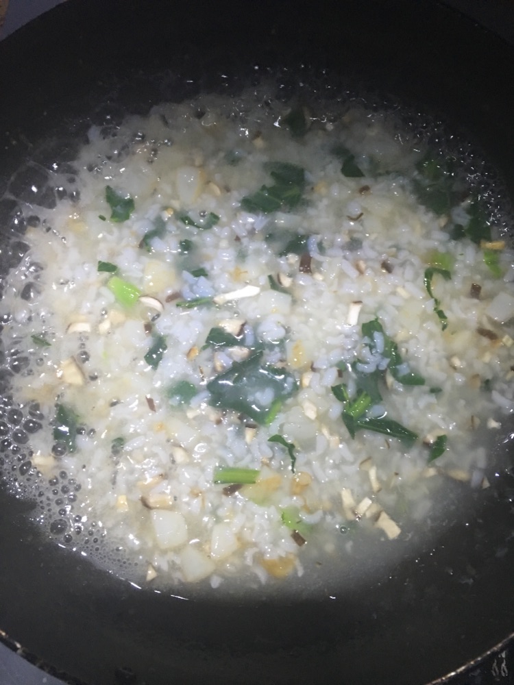 贝柱蔬菜粥