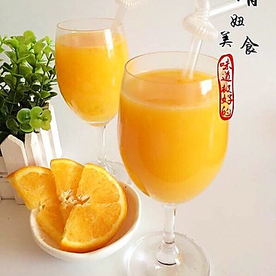 自制橙味西米果汁～清凉一夏