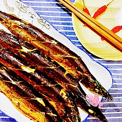盐烤秋刀鱼+