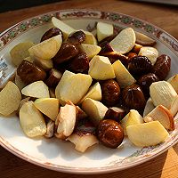 栗子香菇烧茭白的做法图解4