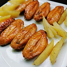 烤鸡翅+土豆