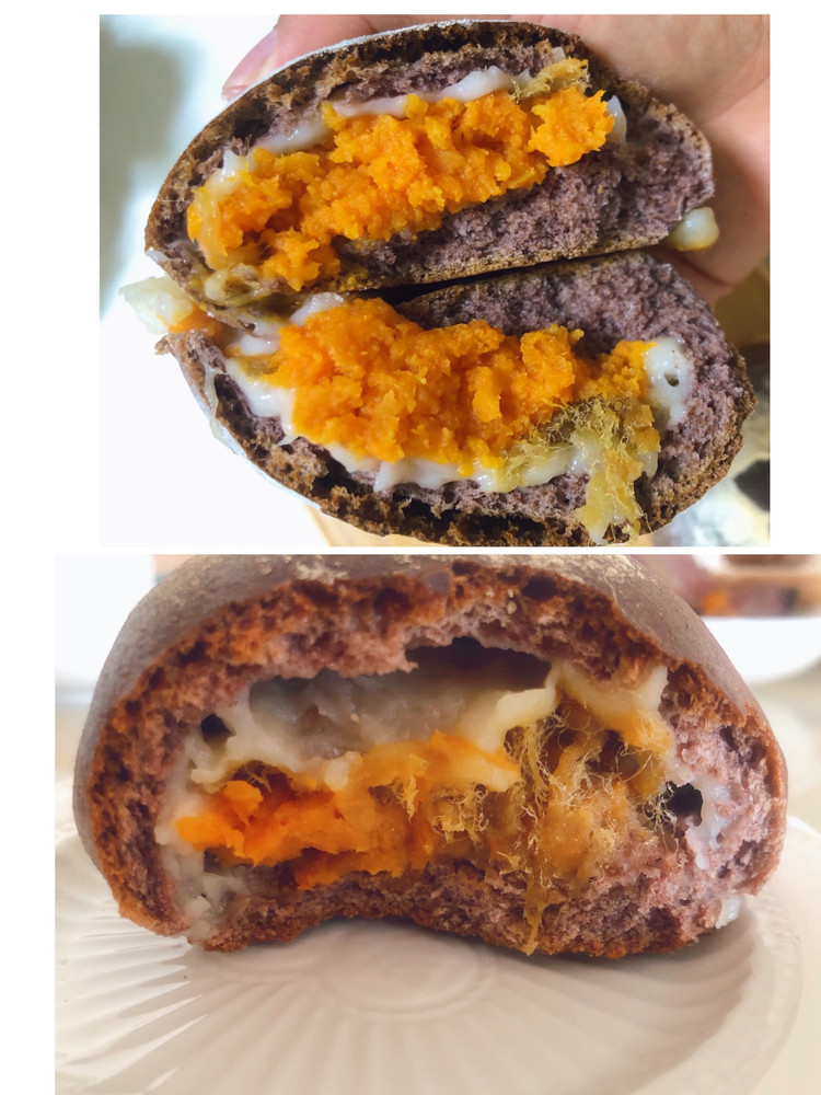 红薯麻薯肉松软欧包的做法