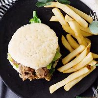 #全电厨王料理挑战赛热力开战！#牛肉米汉堡的做法图解9