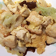 豆腐鸡蛋木耳炒白菜