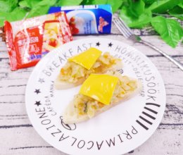 #安佳真草饲 营养护全家# 芝士盖被变蛋土豆泥开放三明治的做法