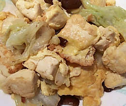 豆腐鸡蛋木耳炒白菜的做法