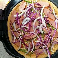 紫甘蓝虾仁披萨#比暖男更暖的是#的做法图解10