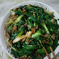 大蒜炒肉的做法图解3